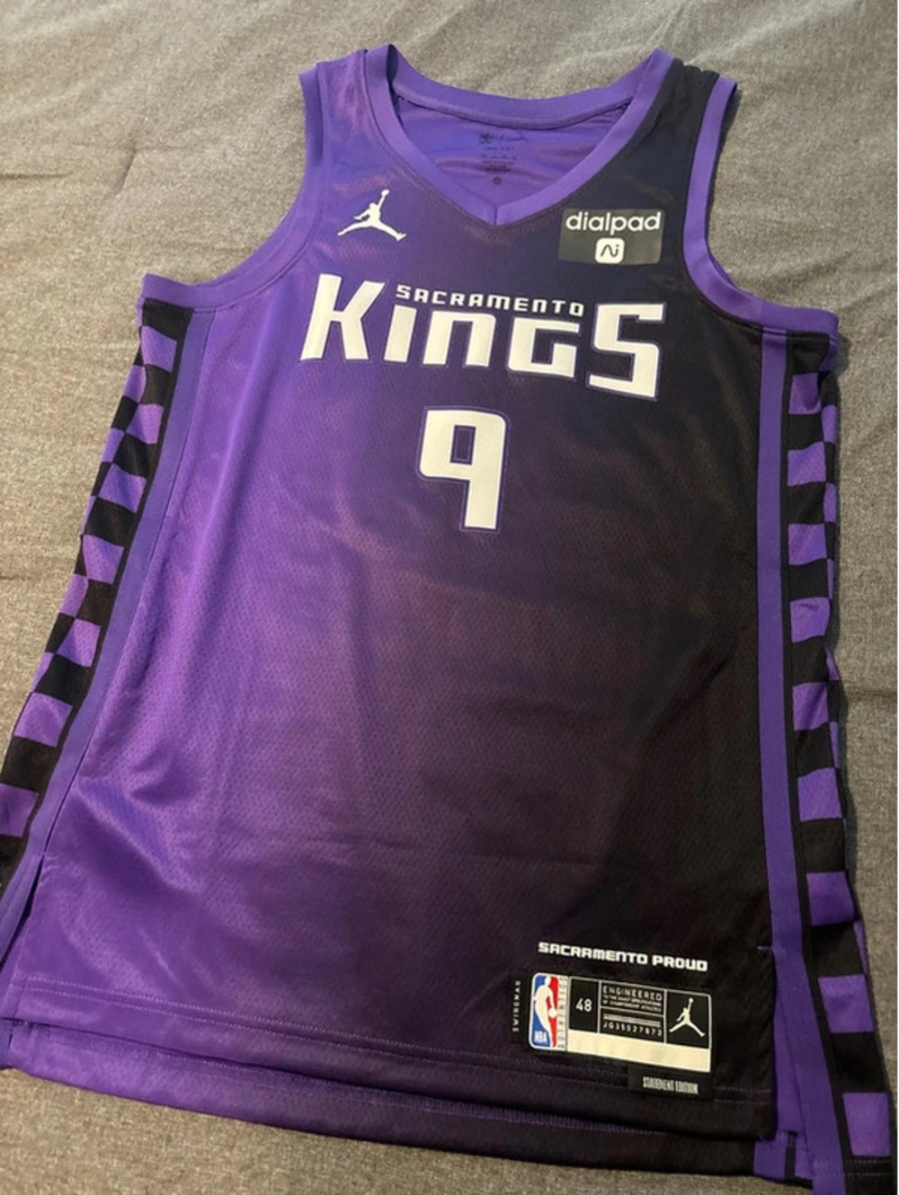 Jordan NBA Sacramento Kings Kevin Huerter #9 Statement Dri-FIT Jersey 48